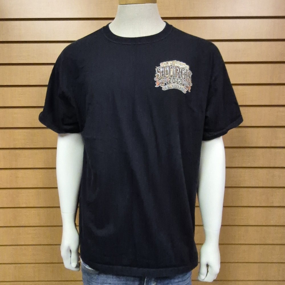 Sturgis 2013 Motorcycle Rally T-Shirt Black South Dakota Biker Tee XL